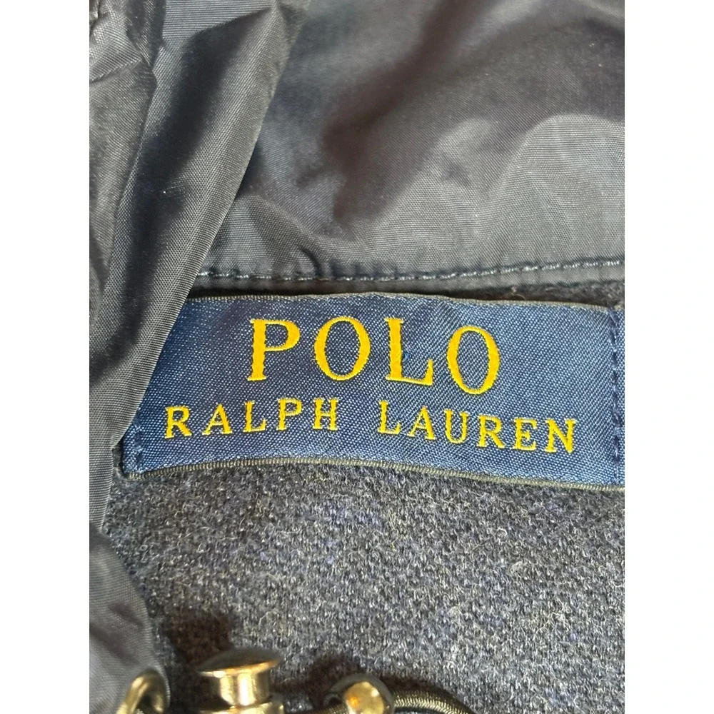 Polo Ralph Lauren Men Blue Full Zip Hoodie Jacket L‎ Lightweight Nylon Blend